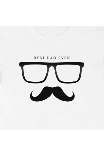 arswear Eyesof Father's Day Printed T-Shirt - White