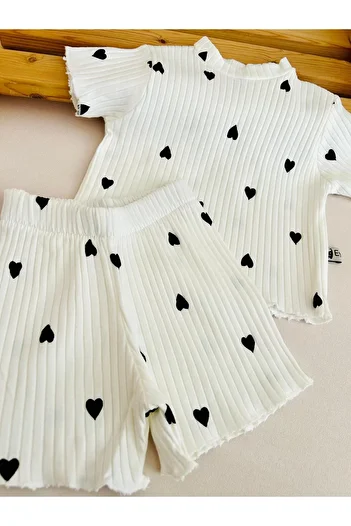 eymwes Baby Girl and Child Summer Patterned Camisole Shorts Tshirt Bottom Top Set