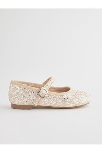 Next Baby Gold Glitter Banded Mary Jane Girls' Ballerinas