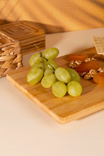 Woodcept Bamboo Retro Mosaic Feet - Serving Platter, Presentation Stand, and Riser Organizer