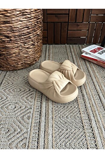 Behtah Kundura High Thick Soled Slide Slippers Garden Beach Pool Sea Summer Daily Slippers