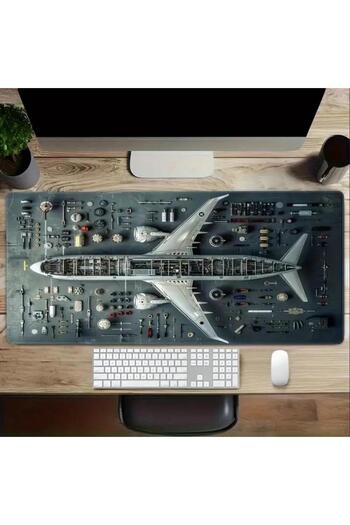 sgeteknoloji 70X30 CM MODEL DE AVION BAZĂ ANTI-ALUNECARE SURFACĂ DE VITEZĂ MOUSE PAD GAMING