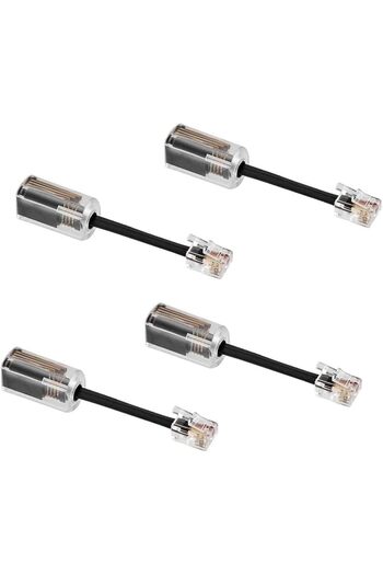 Choice 4pcs Detangler RJ9 4P4C Telephone Cord Detangler, 8Ft Telephone Handset Cord and 360 Degree Rotatin