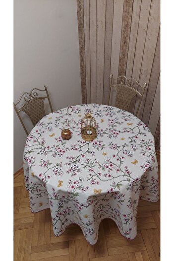 gonk Round, Duck (Liquid Pusher, Stain-Resistant) Fabric, Tablecloth