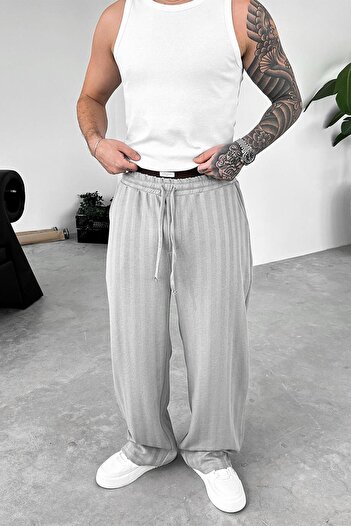 HAFKAGİYİM Gray Soft Stride Baggy Trousers