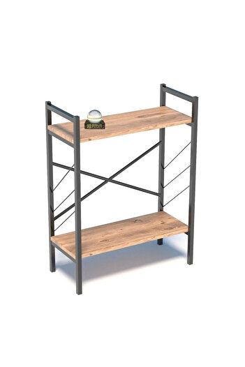 GOLDFALEZ Modern 2-tier Console Table Walnut