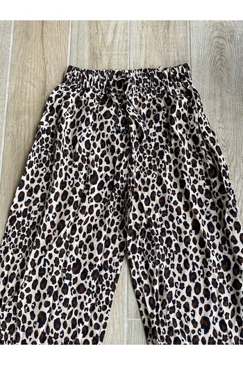 BİLGENS BUTİK Women's Leopard Patterned Summer Cotton Trousers