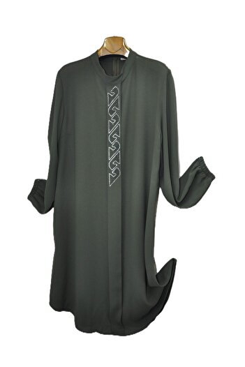 elma abone New Season Large Size Crepe Stone Tunic