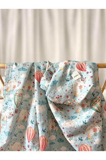 Zezig Blue Dreams Muslin Blanket