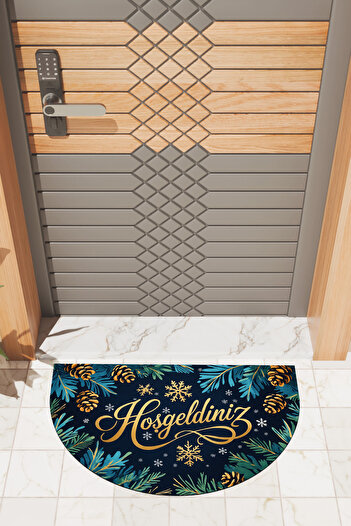 Dormot Modern Digital Doormat Pinecone Flower Welcome Door Front Mat
