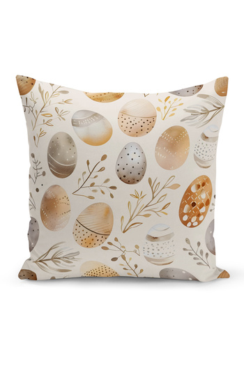 Bertille Home Spring Series Double Sided Digital Printed Set of 3 Throw Pillow Covers (Spring Easter Easter)