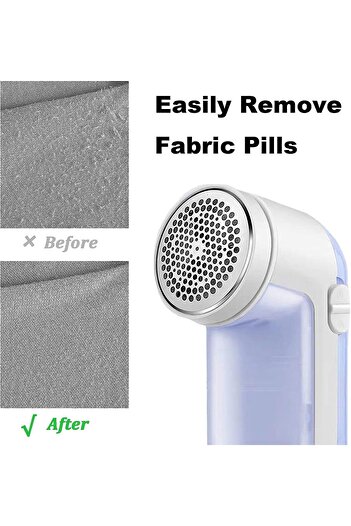 COOYA Rechargeable Lint Remover,Stainless Steel Three-Blades,Security Guard Design,Easy Remove,Clean