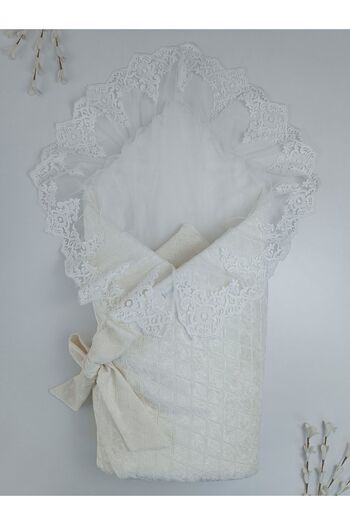 Tomuycuk Lacy Baby Blanket 100% Cotton Natural Organic Sleeping Swaddle Gift Newborn Mevlütlük