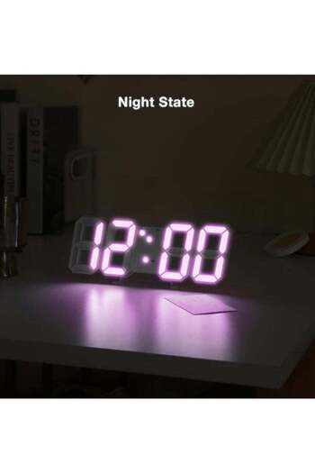 COOYA 3D Intelligent Alarm LED Clock,Temperature clock,Automatic Brightness Adjustment,Hanging Design