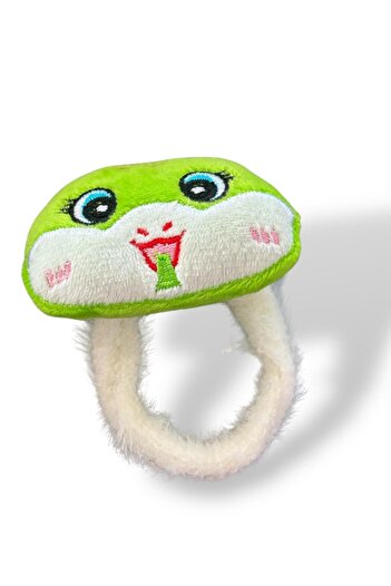 TAKIŞTIR Green Color Teddy Bear Figured Plush Bagel Buckle