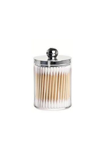 Choice Clear 1pcs 1/2/3 PC Plastic Cotton Swab Ball Pad Holder Storage Box 10 Oz Bathroom Organizer, Qtip A