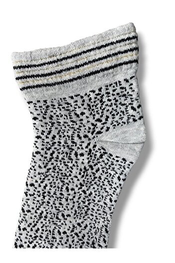 Line Smart 6 Pack Women's Gray Glitter Half Booties Socks