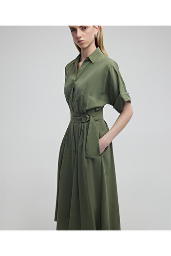 MISS IPEKYOL Belted Midi Shirt Dress