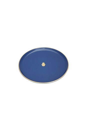 Porland Glamorous Navy Blue Flat Plate 20 Cm 04a Pd21562