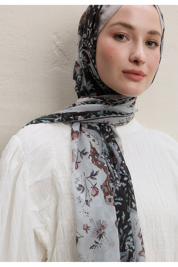 Fresh Silk Crepe Shawl, Aliza Dezen Stone