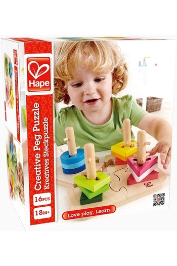 Hape Hape Wooden Creative Peg Puzzle E0411