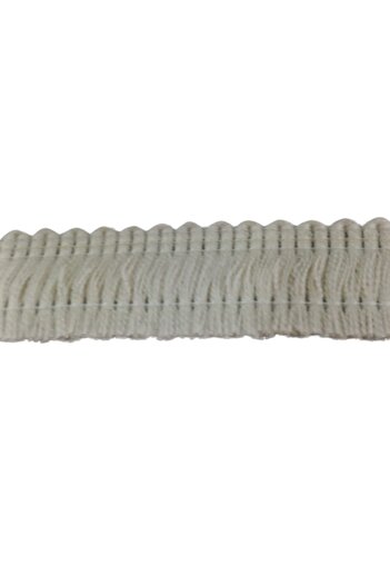 CT STONES Cotton Tassel Strip Width 3 cm Cream 5 Meters
