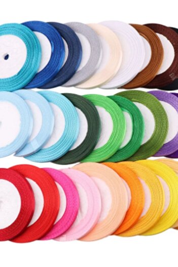 CT STONES Satin Ribbon 6 mm Powder 2 Meters