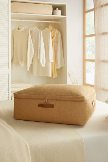 Ocean Home Textile Αποθήκευση πουλόβερ πάπλωμα μαξιλαριού από γιούτα μεγάλου μεγέθους 62x46x22