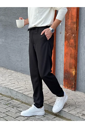 wamoss Men's Loose Trousers with Strings and Belt 2025 Ip11