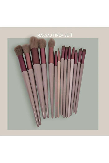 WANDA NARA COSMETİCS Wanda Nara Cosmetics - Професійний преміум-набір для краси 13 предметів: Кавово-сірий пензлик для макіяжу