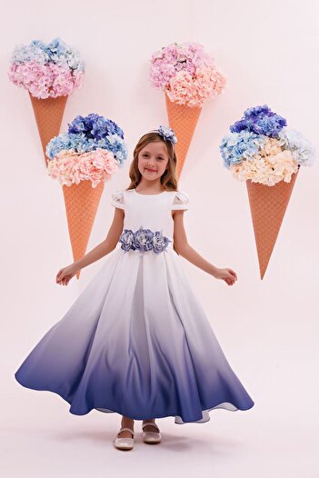 Pamina PAMİNA 35185PR 8/14 AGE  MAVİ/BLUE ELBİSE