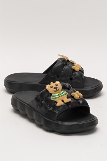 Liger Black Comfort Women's Slippers - Comfortable Sole
