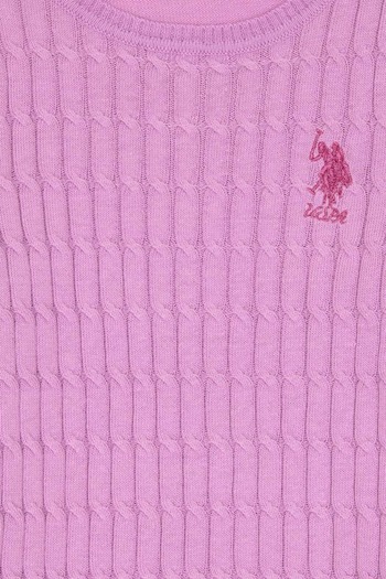 U.S. Polo Assn. U.S. POLO ASSN. KIZ ÇOCUK TRİKO KAZAK LİLA