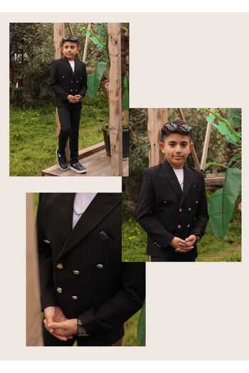 RİNDO KİDS Boy's Double-Breasted Suit