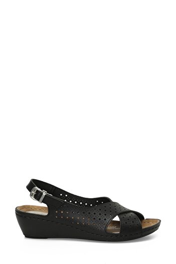 Polaris 162751 .Z5Fx Black Women's Flat Sandals