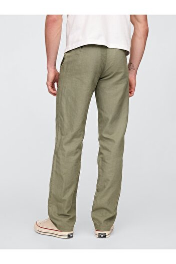 GAP Erkek Haki Keten Karışımlı Khaki Pantolon