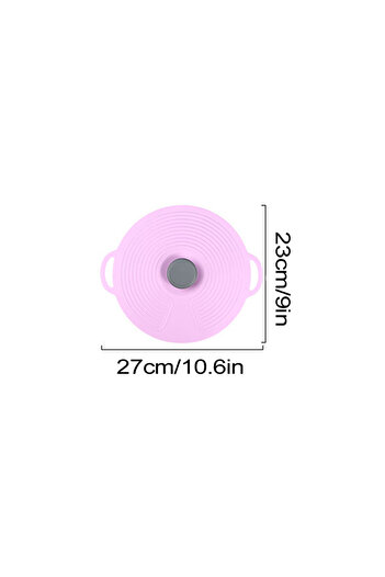 Choice 23cm purple Leeseph Silicone Lids for Bowl, Reusable Sealed Suction Lids Fits Cups, Bowls, Plates, P