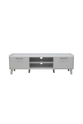 Danube Home Supreme Tv Unit W/2Door Upto 65 Inches - White L160xW41xH50cm