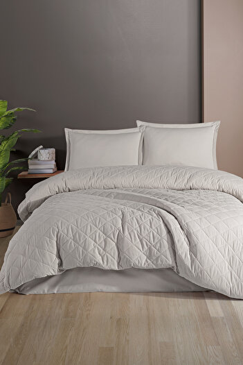 Nordqueen Ranforce 100% Cotton Double Four Season Quilted Duvet Cover Set