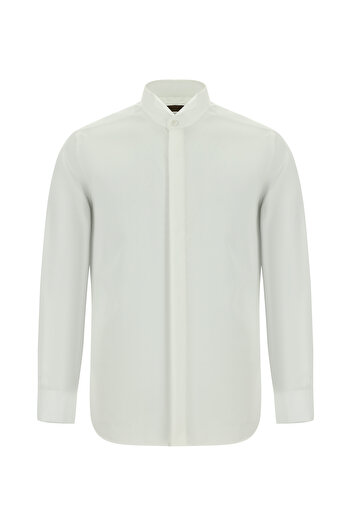 Abdullah Kiğılı Slim Fit Slim Fit Non Iron Cotton Ata Collar Shirt
