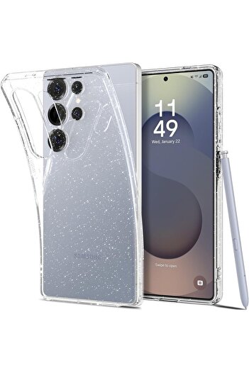 Spigen Spigen Liquid Crystal Glitter designed for Samsung Galaxy S25 ULTRA case cover - Crystal Quartz