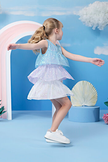 Miny Center Girl's Sequined Dress