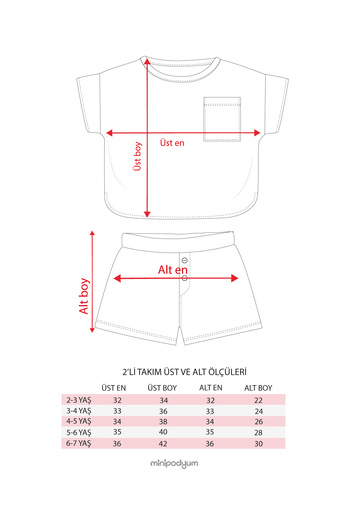 Minipodyum Tricou supradimensionat cu buzunar și pantaloni scurți Set de vară pentru copii unisex Waffle