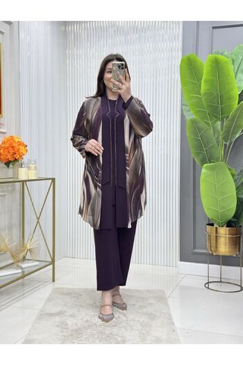 GK Σετ τουνίκ 3 τεμαχίων Sandy Chiffon Plus Size