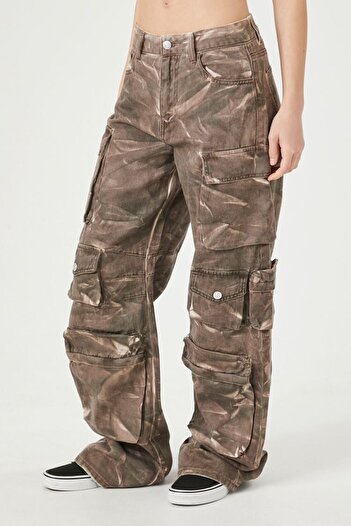 Forever 21 Kamuflaj Desenli Kargo Pantolon