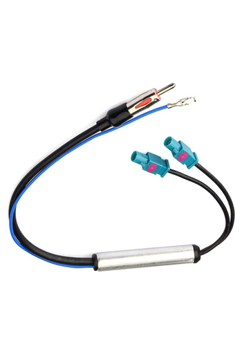 Choice Car Stereo FM AM Antenna Signal Booster Amplifier Amp Dual Fakra DIN Plug Converter Adapter