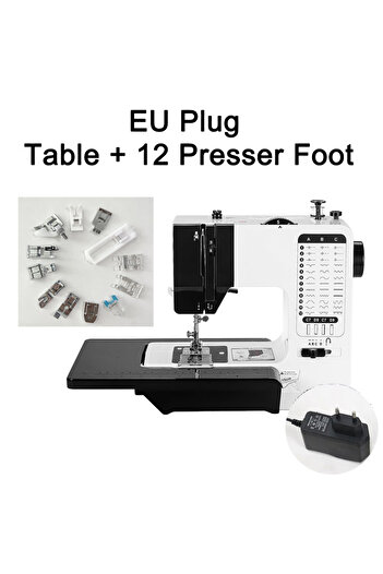 Choice EU foot table Mini Sewing Machine Portable Replaceable Presser Foot 38 Stitches Overlock Knitting St
