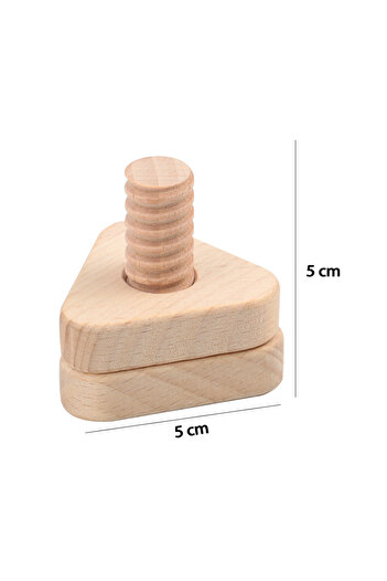 Choice B Beech Baby Toys Screw Nut Wooden Building Block Early Education Geometry Shape Matching Toy Fine .