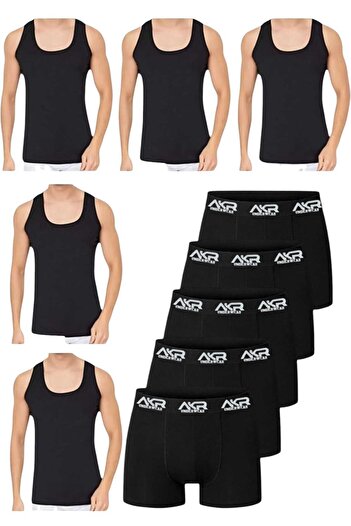 Akpınar Çamaşırları Men's 10 Piece Athlete and Boxer Set Economic Package Athlete and Boxer Set 5 Athlete 5 Boxers