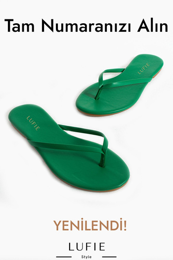 Lufie Style Green Women's Slippers - Flip Flops